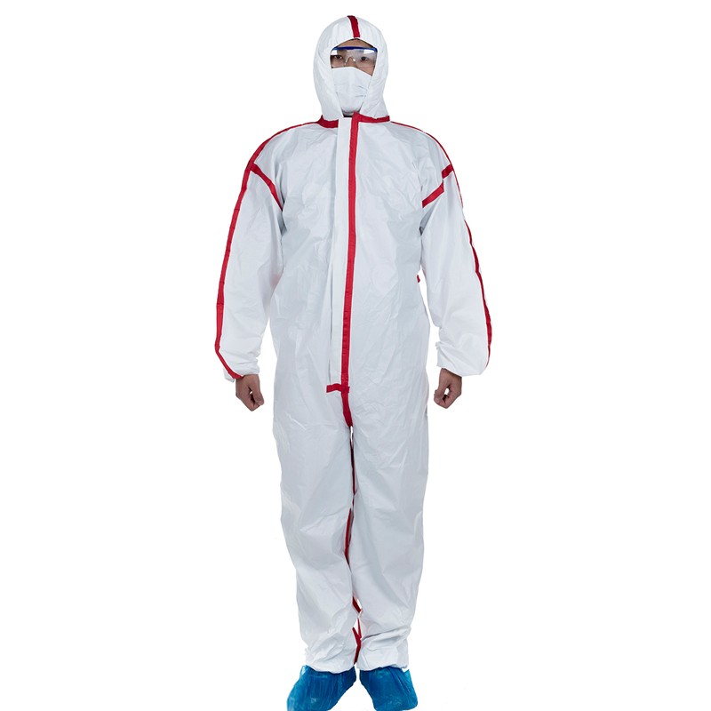 Mikroporøs Coverall Klasse 5/6 Mikroporøs engangs Coveralls